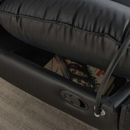 More4Homes Chicago Faux Leather Swivel & Rocker Manual Recliner Chair Black - thumbnail 6
