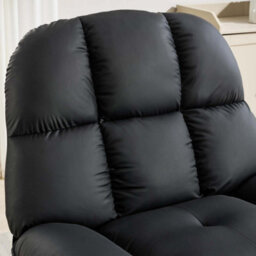More4Homes Chicago Faux Leather Swivel & Rocker Manual Recliner Chair Black - thumbnail 4