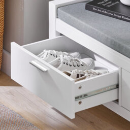 Sobuy Fsr74-W, 2 Drawers Shoe Rack Hallway Storage Bench With Seat Cushion,white,w100Xd40Xh40 - thumbnail 9