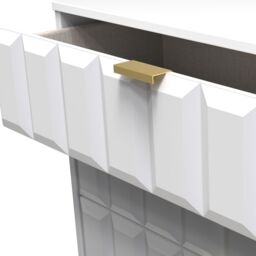 Bologna Ready Assembled Matt White No Effect 3 Drawer Wide Chest (H)695mm (W)765mm (D)415mm - thumbnail 7