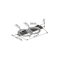Luminosa Lighting Luminosa Jayden 2 Ring Integrated Led Semi Flush Ceiling Light Anthracite Brushed 2X Led 3000K - thumbnail 8