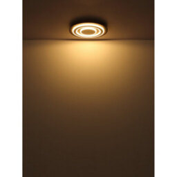 Luminosa Lighting Luminosa Jayden 2 Ring Integrated Led Semi Flush Ceiling Light Anthracite Brushed 2X Led 3000K - thumbnail 5