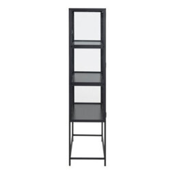 Furniture To Go Seaford 2 Glass Door Display Cabinet In Black - thumbnail 3