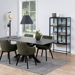 Furniture To Go Seaford 2 Glass Door Display Cabinet In Black - thumbnail 6