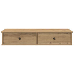 Walplus Wall Shelf With Drawers Artisian Oak 100X37.5X19 Cm Engineered Wood - thumbnail 4