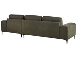 Beliani Corner Sofa 4 Seater Kiruna Velvet Dark Green Left Hand - thumbnail 5