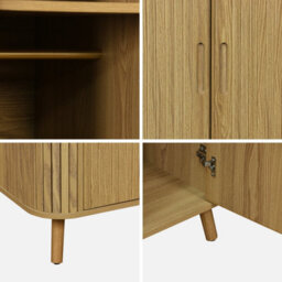 Sweeek - Wood Effect Cabinet With Shelf And Hanger Legacy Natural 90X60X180 Cm - thumbnail 3