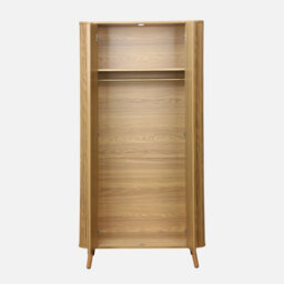 Sweeek - Wood Effect Cabinet With Shelf And Hanger Legacy Natural 90X60X180 Cm - thumbnail 2