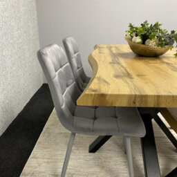 Kosy Koala Modern Dining Table Set With 2 Grey Velvet Chairs And Bench  Dining Room Furniture Set - thumbnail 7