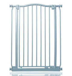 Safetots Extra Tall Curved Top Safety Gate, 71Cm - 80Cm, Matt Grey, Extra Tall 100Cm In Height, Pressure Fit Stair Gate - thumbnail 1