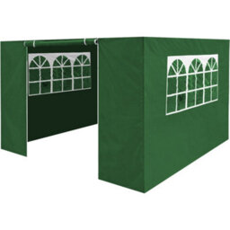 Loops Side Walls Door & Windows For 3X3M Pop-Up Gazebo - Green - Garden Party Tent - thumbnail 1