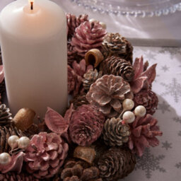 Dibor Traditional Enchanted Meadow Pink Front Door Autumn Wreath Winter Spring Wreath 30Cm - thumbnail 5