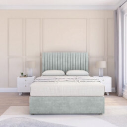 "Sloomy 5Ft Manhattan Divan Bed Base Silver Naples ,no Drawers & 26"" Struts Headboard - King" - thumbnail 2