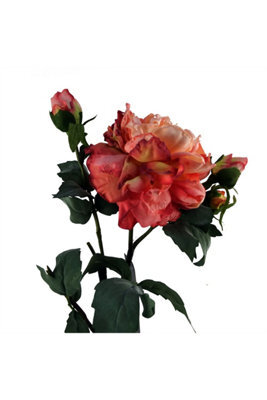 Dyzi Pink Peony Artificial Flower Stem 60Cm - image 1