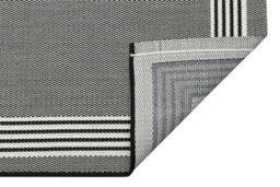 Bordered Black Modern Easy To Clean Dining Room Rug-160Cm X 230Cm - thumbnail 4