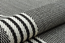 Bordered Black Modern Easy To Clean Dining Room Rug-160Cm X 230Cm - thumbnail 2