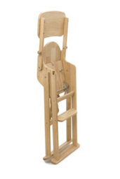 Safetots Deluxe Putaway Folding Wooden High Chair, Natural, Highchair For Baby And Toddler, Pre-Assembled - thumbnail 3