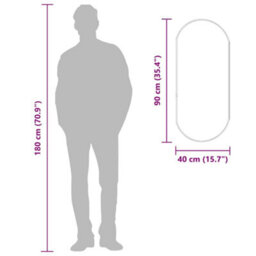 Vidaxl Wall Mirror Black 90X40 Cm Oval - thumbnail 7