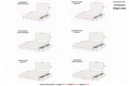 "Comfort Florida Mink Naples Divan Bed Base 2 Drawers Right Side - 26"" Strutted  & 12"" Footboard 5' King" - thumbnail 3