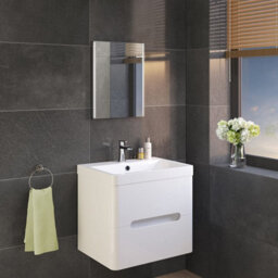 Ibathuk Glowvia Wall Mounted Led Illuminated Mirror, Modern Mirror For Bathroom With Touch Sensor & Demister Pad, 390 X 500mm - thumbnail 7