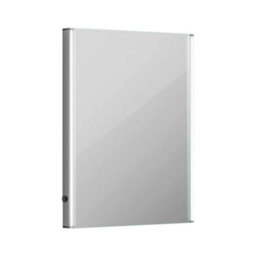 Ibathuk Glowvia Wall Mounted Led Illuminated Mirror, Modern Mirror For Bathroom With Touch Sensor & Demister Pad, 390 X 500mm