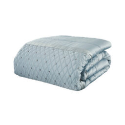 Catherine Lansfield Bedroom Sequin Cluster Quilted 240X260Cm Bedspread Duck Egg Blue - thumbnail 3