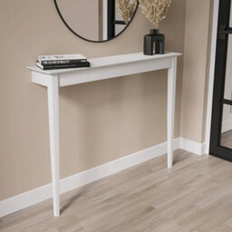Small & Narrow White Wall Mounted Console Table - thumbnail 1