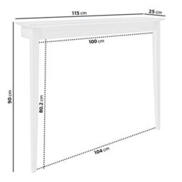 Small & Narrow White Wall Mounted Console Table - thumbnail 2