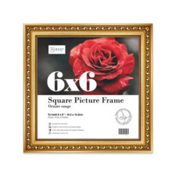 6X6 Gold Ornate Picture Frame (15.2 X 15.2Cm) Poster, Photo, Artwork, Gallery Wall Or Print - thumbnail 1