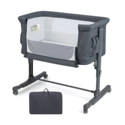 Costway 3-In-1 Baby Bedside Bassinet Crib Height-Adjustable Infant Newborn Cot Bed