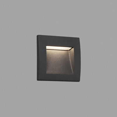 Luminosa Lighting Luminosa Sedna Led Outdoor Recessed Wall Light Dark Grey Ip65 - image 1