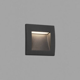 Luminosa Lighting Luminosa Sedna Led Outdoor Recessed Wall Light Dark Grey Ip65