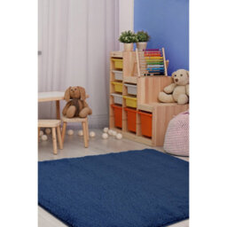 Melrose Super Soft Venus Shaggy Snuggly Plain Navy Area Rug 160/230Cm - thumbnail 7
