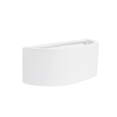 Valuelights Pair Of Modern Planter Style White Ceramic Wall Lights - image 1
