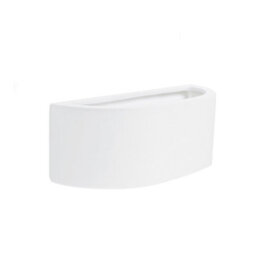 Valuelights Pair Of Modern Planter Style White Ceramic Wall Lights