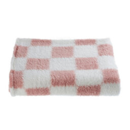 Living And Home Luxurious Exquisite Cozy Ultra Soft Plaid Plush Flannel Blanket Pink And White 150Cm W X 200Cm D Four Seasons - thumbnail 7