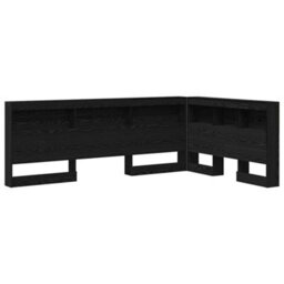 Berkfield Storage Headboard With Shelf Black Oak 120 Cm Engineered Wood - thumbnail 2