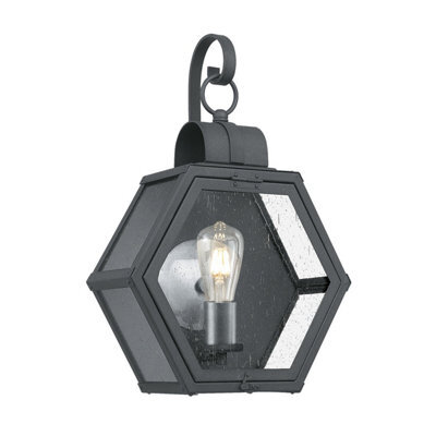 Luminosa Lighting Luminosa Quoizel Heath Outdoor Wall Lantern Mottled Black, Ip44 - image 1