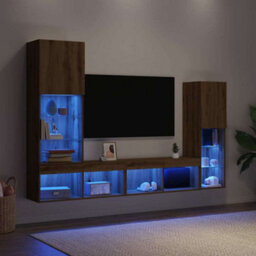 Walplus Tv Cabinet 4 Pcs Artisan Oak 40.5 X 30 X 102 Cm Engineered Wood - thumbnail 5