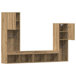 Walplus Tv Cabinet 4 Pcs Artisan Oak 40.5 X 30 X 102 Cm Engineered Wood - thumbnail 7