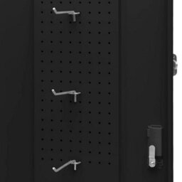 Berkfield Durable Saddle Cabinet Black 53X53X140 Cm Steel - thumbnail 7
