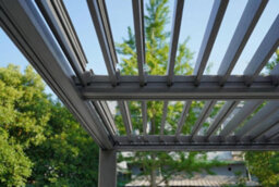 Outdoor Living (NW) Ltd 3M X 3M Aluminium Pergola With Manual Louvre Roofing - thumbnail 6