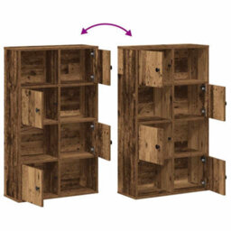 Berkfield Durable Bookcase Old Wood 60X24X101.5 Cm Engineered Wood - thumbnail 8