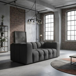 Two Seater Contemporary Sofa Baloo Dark Grey - thumbnail 3