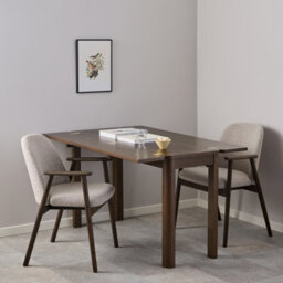 Furniture To Go Leo Dining Chairs With Armrest In Monza Fabric Beige Set Of 2 - thumbnail 4