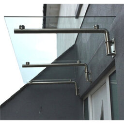 Monstershop Glass Door Canopy & Brackets, 180Cm W, 80Cm D - thumbnail 1