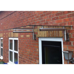 Monstershop Glass Door Canopy & Brackets, 180Cm W, 80Cm D - thumbnail 3