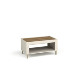 Arte Mossa Elegant Coffee Table In Cashmere & Oak - W970mm X H470mm X D560mm - thumbnail 1