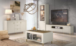 Arte Mossa Elegant Coffee Table In Cashmere & Oak - W970mm X H470mm X D560mm - thumbnail 2