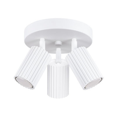 Luminosa Lighting Luminosa Karbon Minimalist Ceiling Spotlight Cluster 3 Light White - image 1